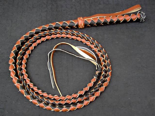 Mex Bullwhip schwarz_braun 240 cm - 8 feet